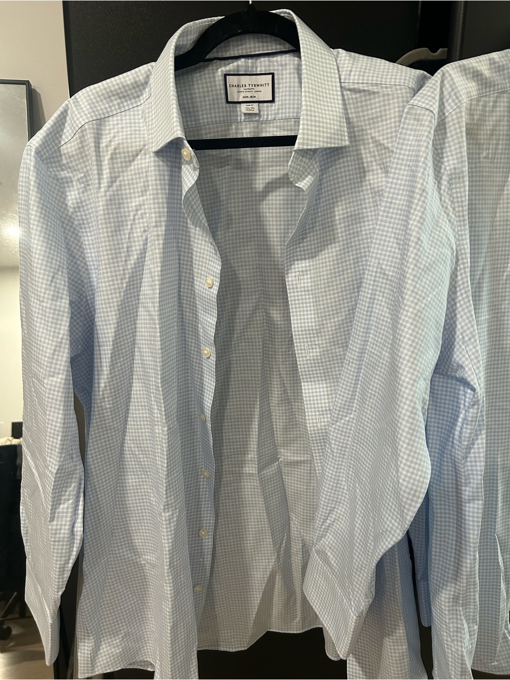 Charles Tyrwhitt Light Blue Gingham Dress Shirt